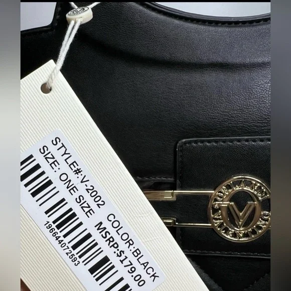 Valentino Orlandi Black Handbag With Crossbody Option NWT -Purse - Picture 3 of 5